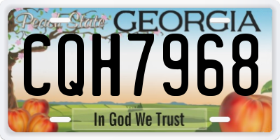 GA license plate CQH7968
