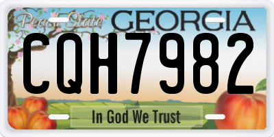 GA license plate CQH7982