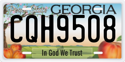 GA license plate CQH9508