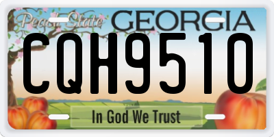 GA license plate CQH9510