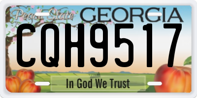GA license plate CQH9517