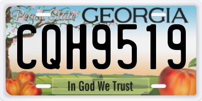 GA license plate CQH9519