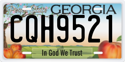 GA license plate CQH9521