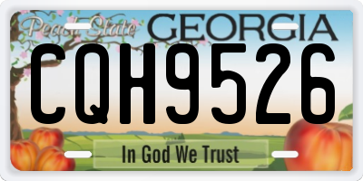 GA license plate CQH9526