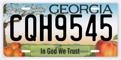 GA license plate CQH9545