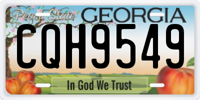 GA license plate CQH9549