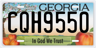 GA license plate CQH9550