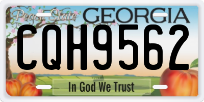 GA license plate CQH9562