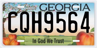 GA license plate CQH9564