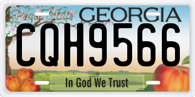 GA license plate CQH9566