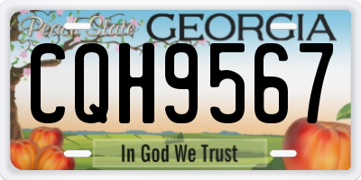 GA license plate CQH9567