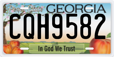 GA license plate CQH9582