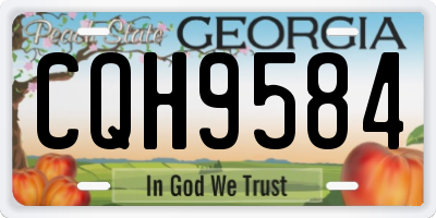 GA license plate CQH9584
