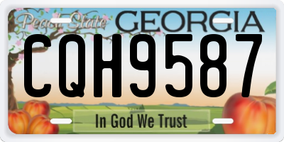 GA license plate CQH9587