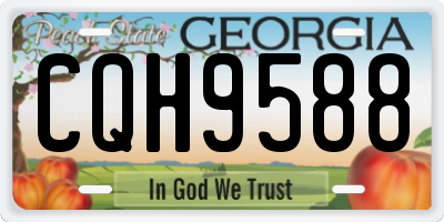GA license plate CQH9588