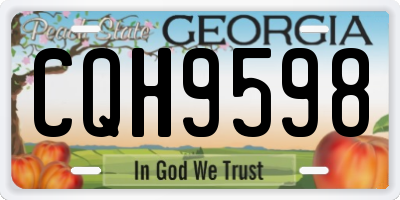 GA license plate CQH9598