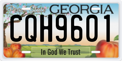 GA license plate CQH9601