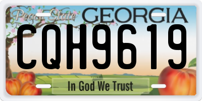GA license plate CQH9619