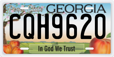 GA license plate CQH9620