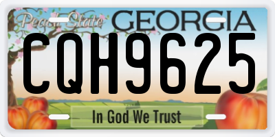 GA license plate CQH9625
