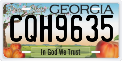 GA license plate CQH9635