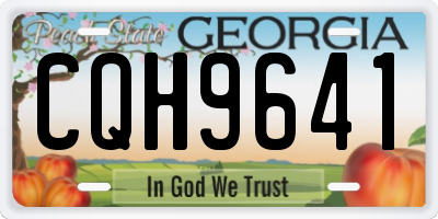 GA license plate CQH9641