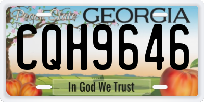 GA license plate CQH9646