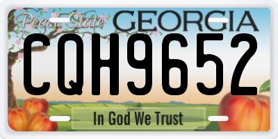GA license plate CQH9652