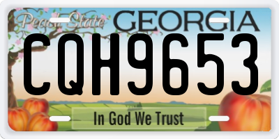 GA license plate CQH9653