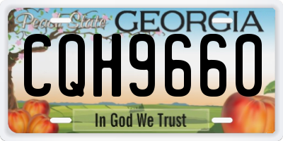 GA license plate CQH9660