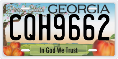 GA license plate CQH9662