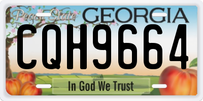 GA license plate CQH9664