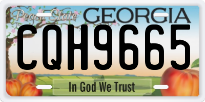GA license plate CQH9665