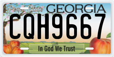 GA license plate CQH9667