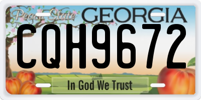 GA license plate CQH9672