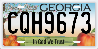 GA license plate CQH9673