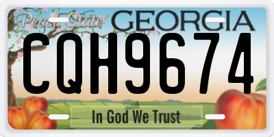 GA license plate CQH9674