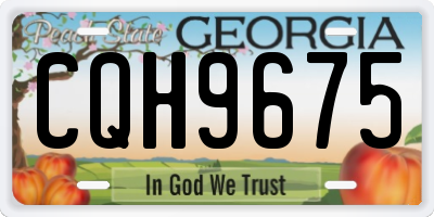 GA license plate CQH9675
