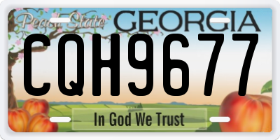 GA license plate CQH9677