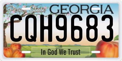 GA license plate CQH9683