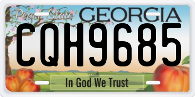 GA license plate CQH9685