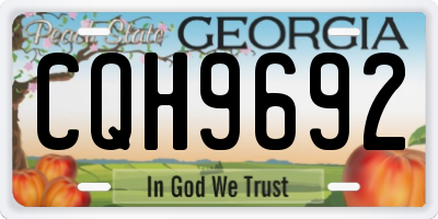 GA license plate CQH9692