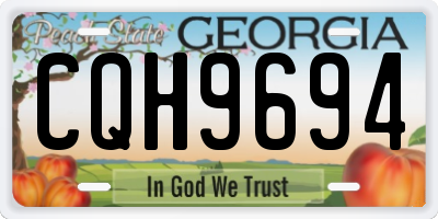 GA license plate CQH9694