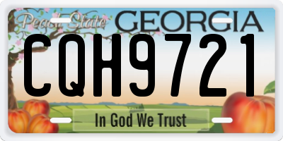 GA license plate CQH9721