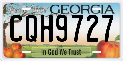 GA license plate CQH9727
