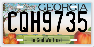 GA license plate CQH9735