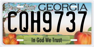 GA license plate CQH9737