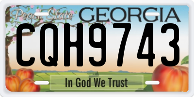 GA license plate CQH9743