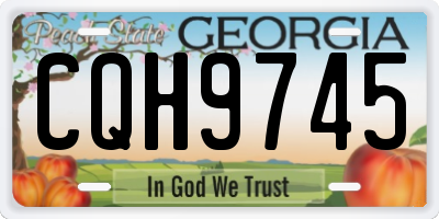 GA license plate CQH9745