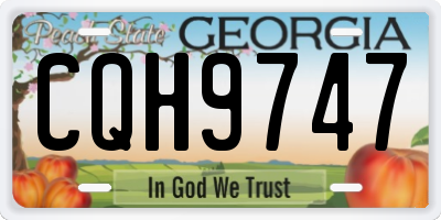 GA license plate CQH9747